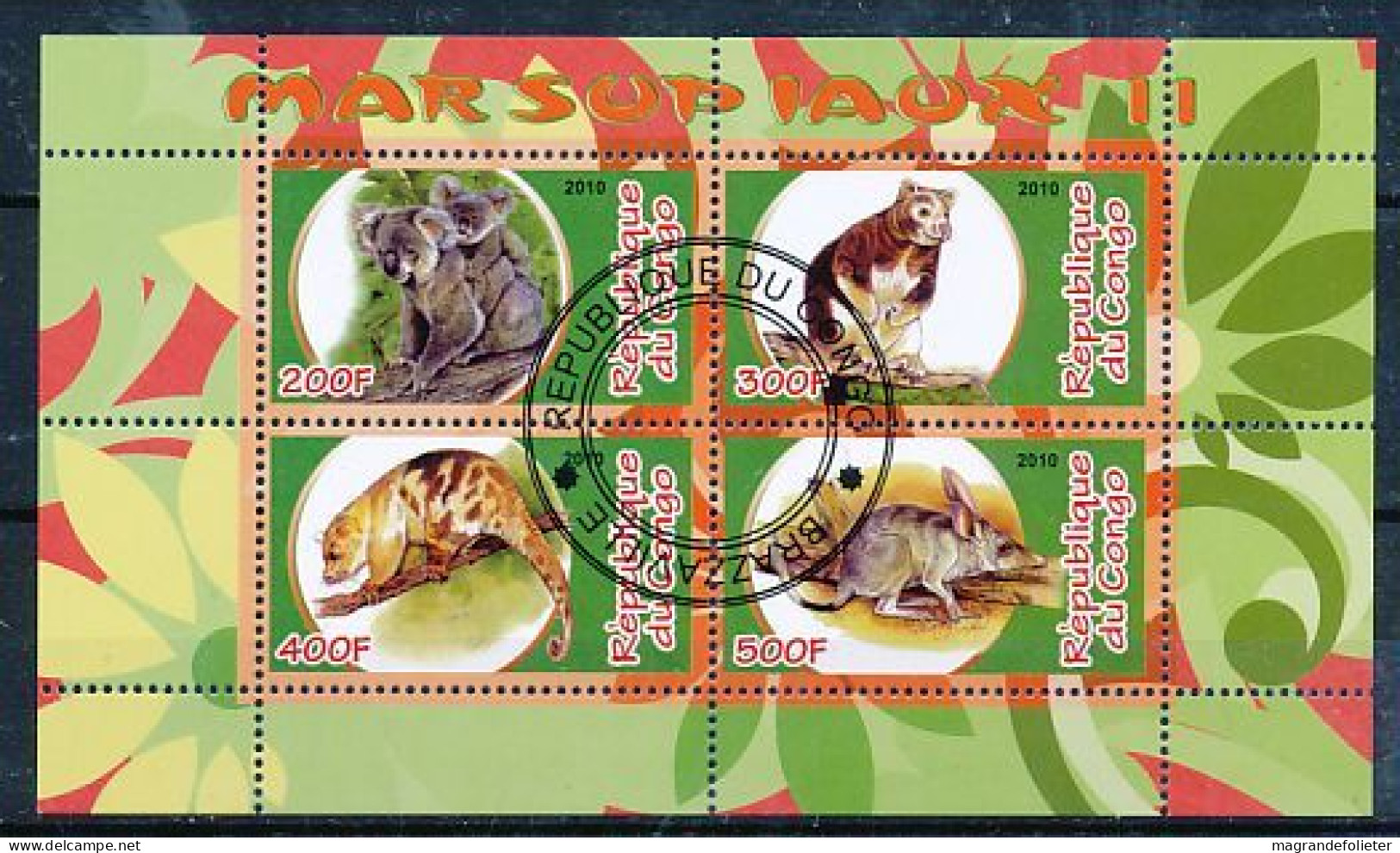 TIMBRE  ZEGEL STAMP  REPUBLIQUE  DU CONGO BF ANIMAUX - Mint/hinged