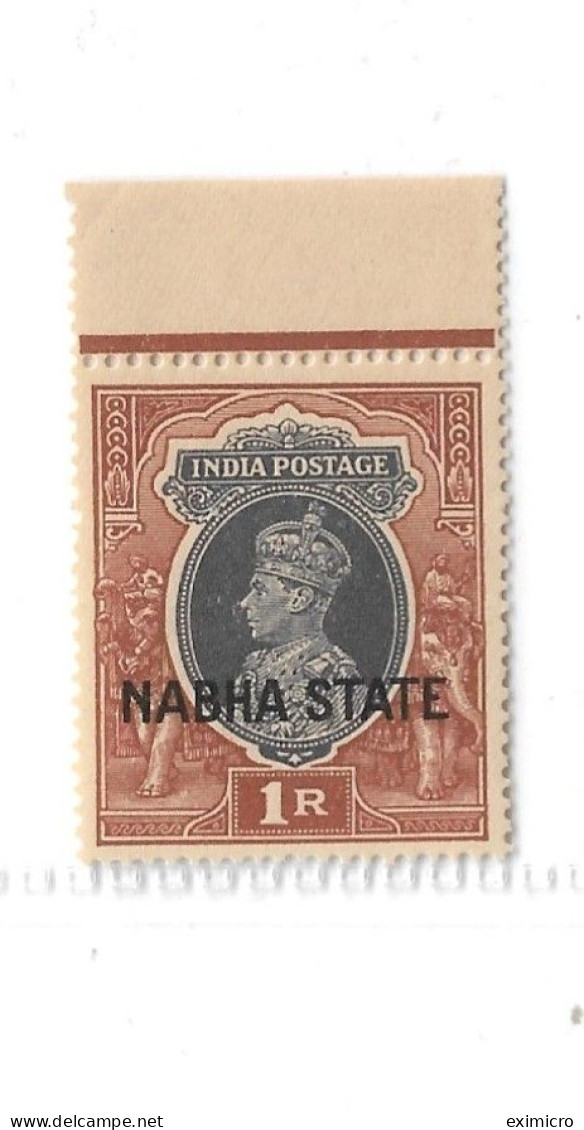 INDIA - NABHA 1938 1R SG 89 UNMOUNTED MINT MARGINAL Cat £16 - Nabha