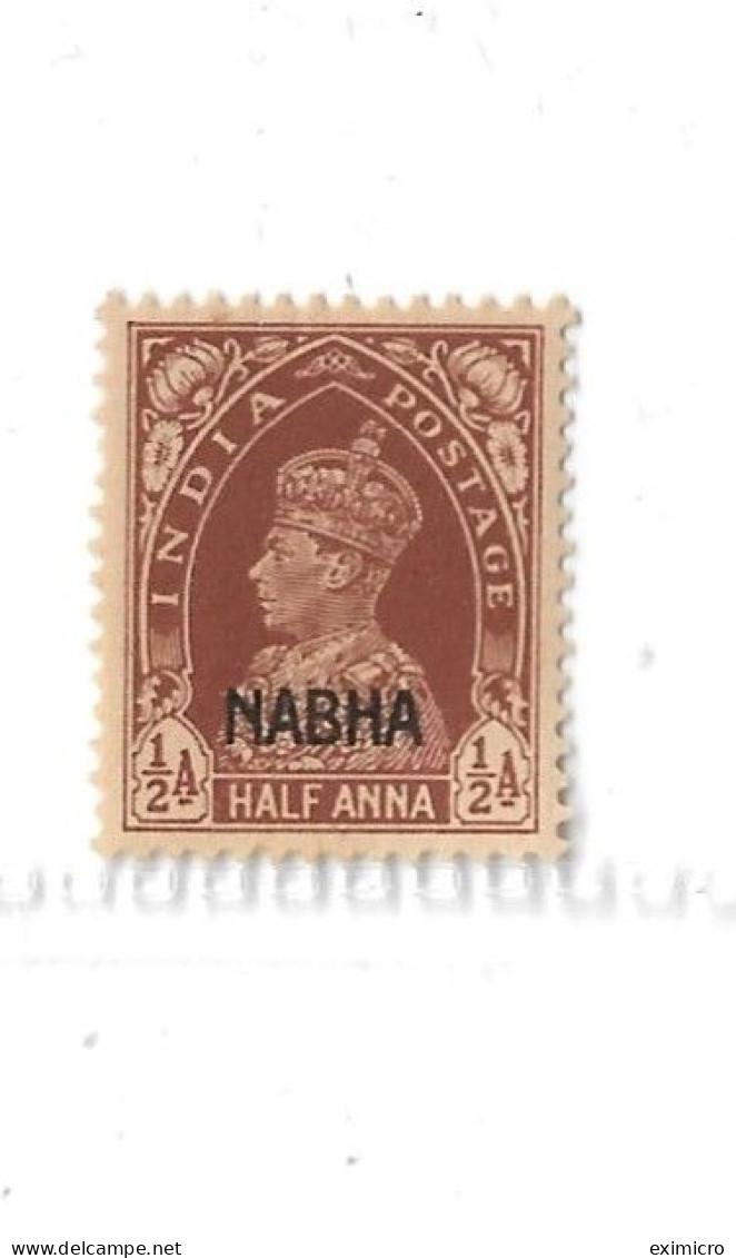 INDIA - NABHA 1942 ½a SG 96 UNMOUNTED MINT Cat £90 - Nabha