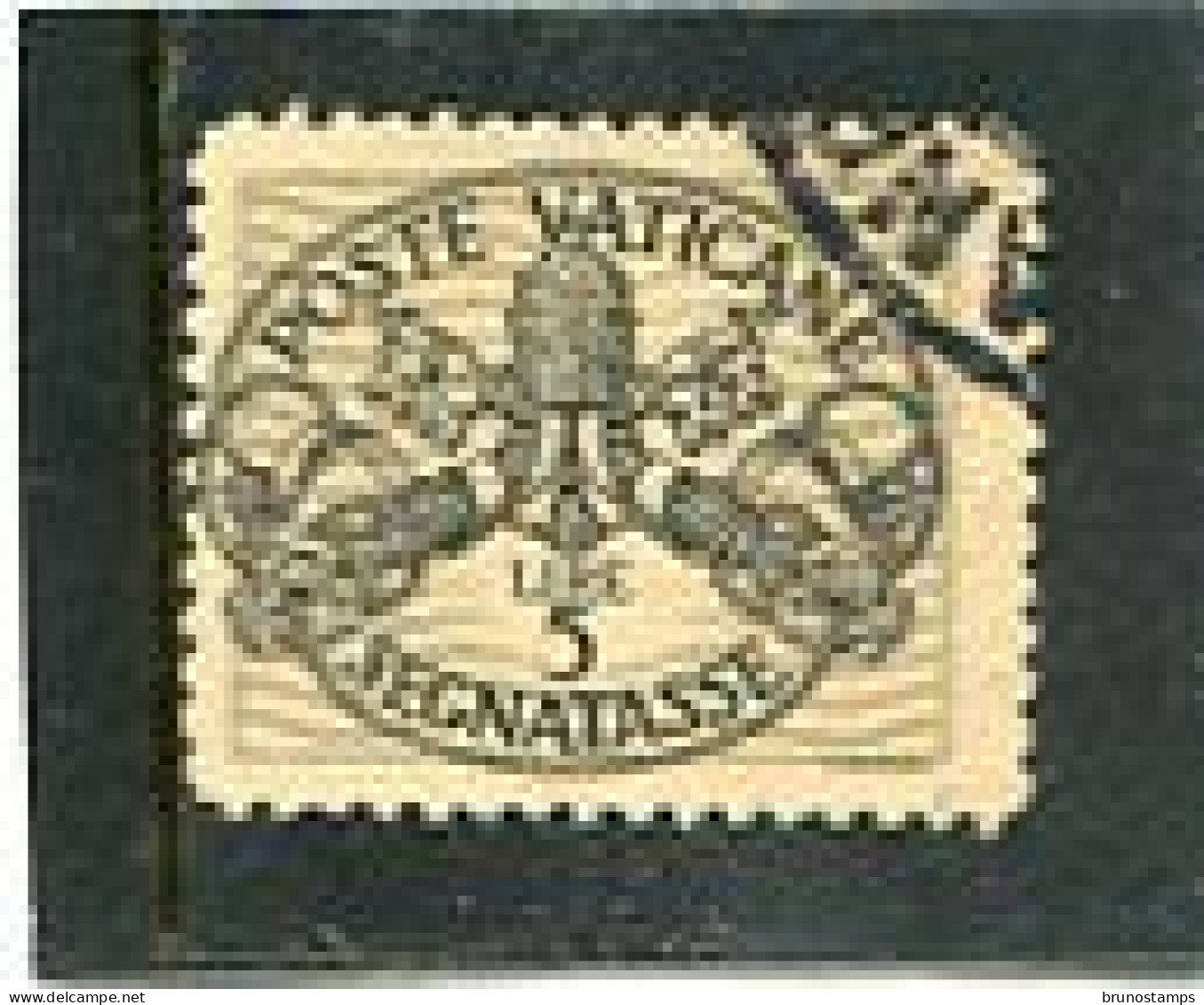 VATICAN CITY/VATICANO - 1946  POSTAGE DUE  5 Lire  GREY PAPER  FINE USED - Postage Due