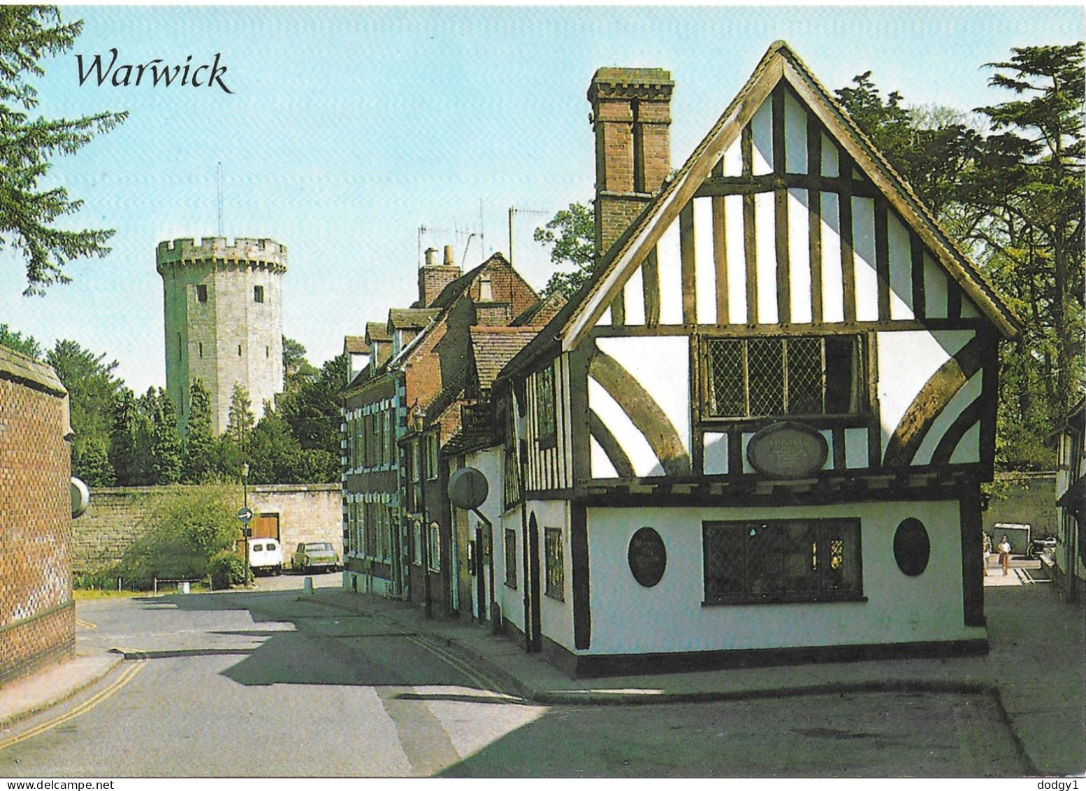 OKEN'S HOUSE AND CASTLE, WARWICK, WARWICKSHIRE, ENGLAND. UNUSED POSTCARD   Zf9 - Warwick