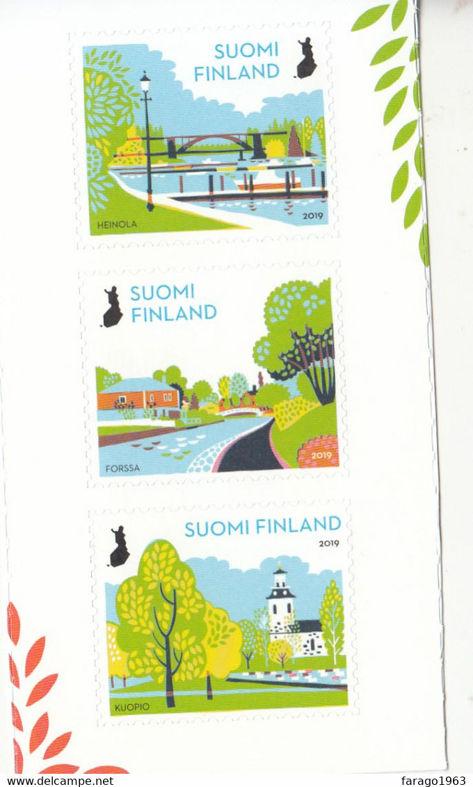 2019 Finland City Parks Complete Set Of 3 MNH @ Below Face Value - Unused Stamps