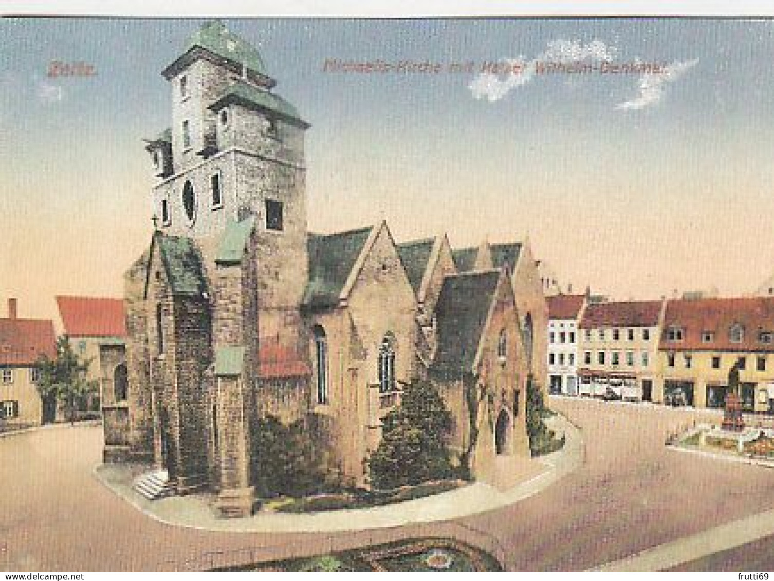 AK 177782 GERMANY - Zeitz - Michaelis-Kirche Mit Kaiser-Wilhelm-Denkmal - MODERN REPRODUCTION CARD - Zeitz