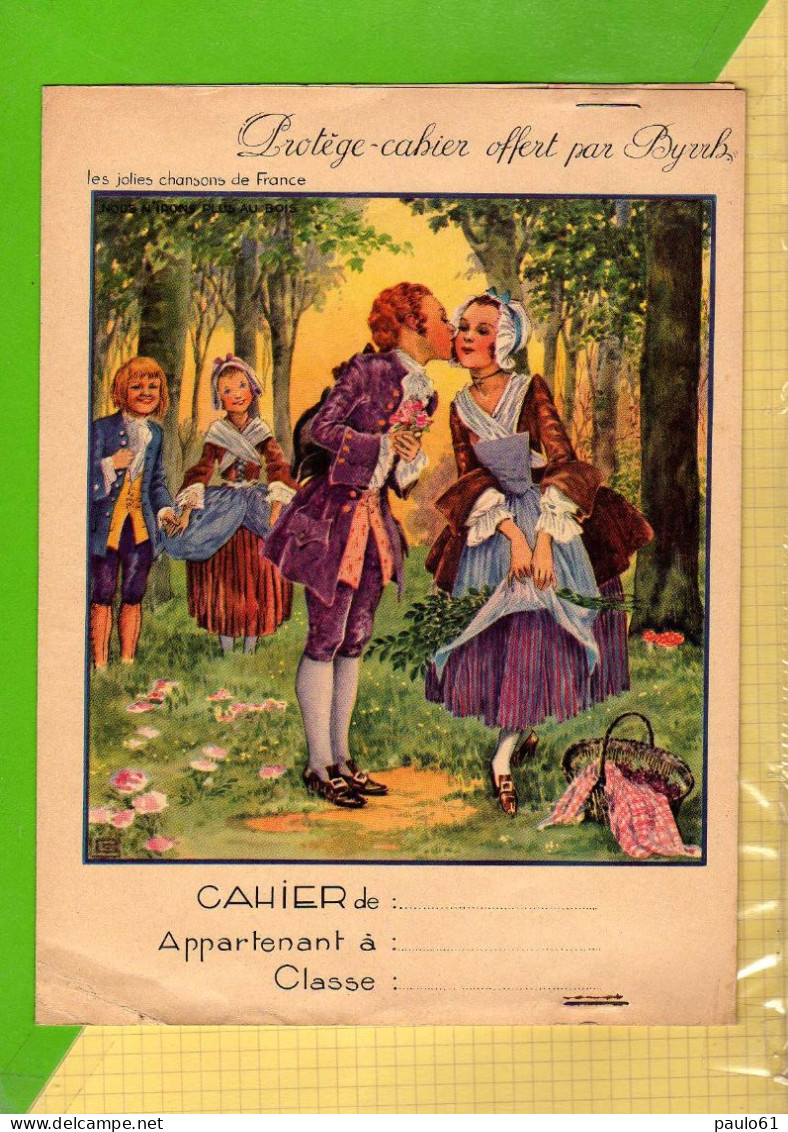 PROTEGE CAHIER  : BYRRH  Les Jolies Chansons De FRANCE  Ancien Avec Agrafe      Recto Verso - Schutzumschläge