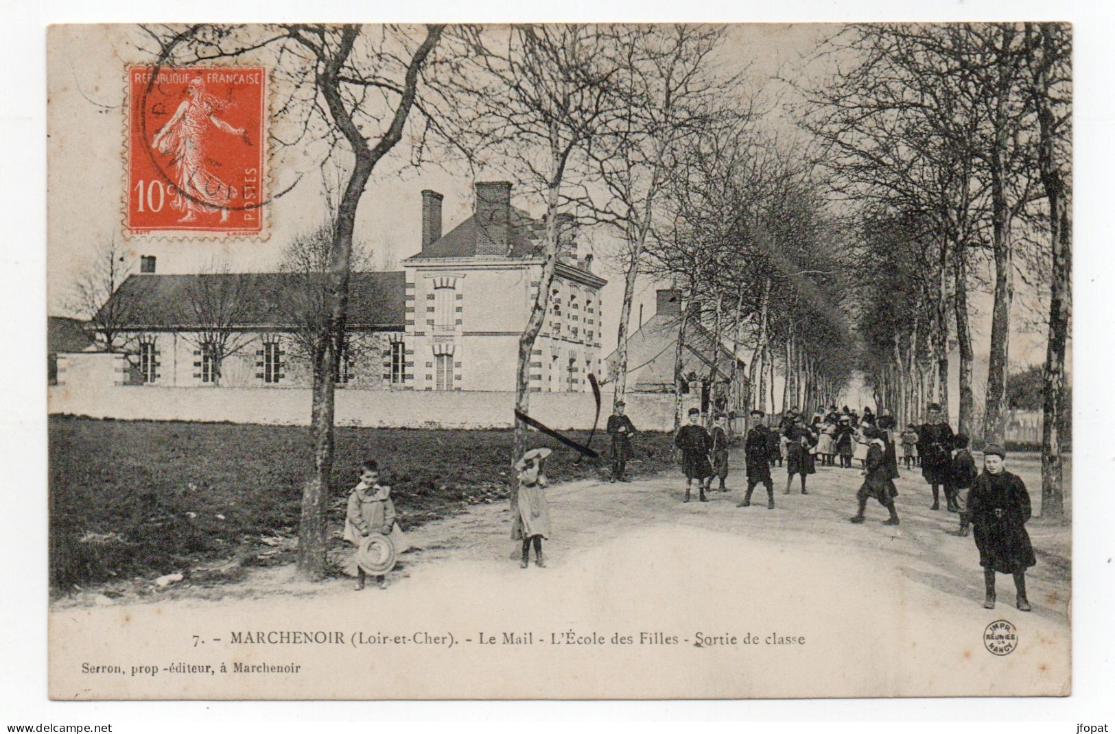 41 LOIR ET CHER - MARCHENOIR Le Mail, L'école Des Filles, Sortie De Classe - Marchenoir