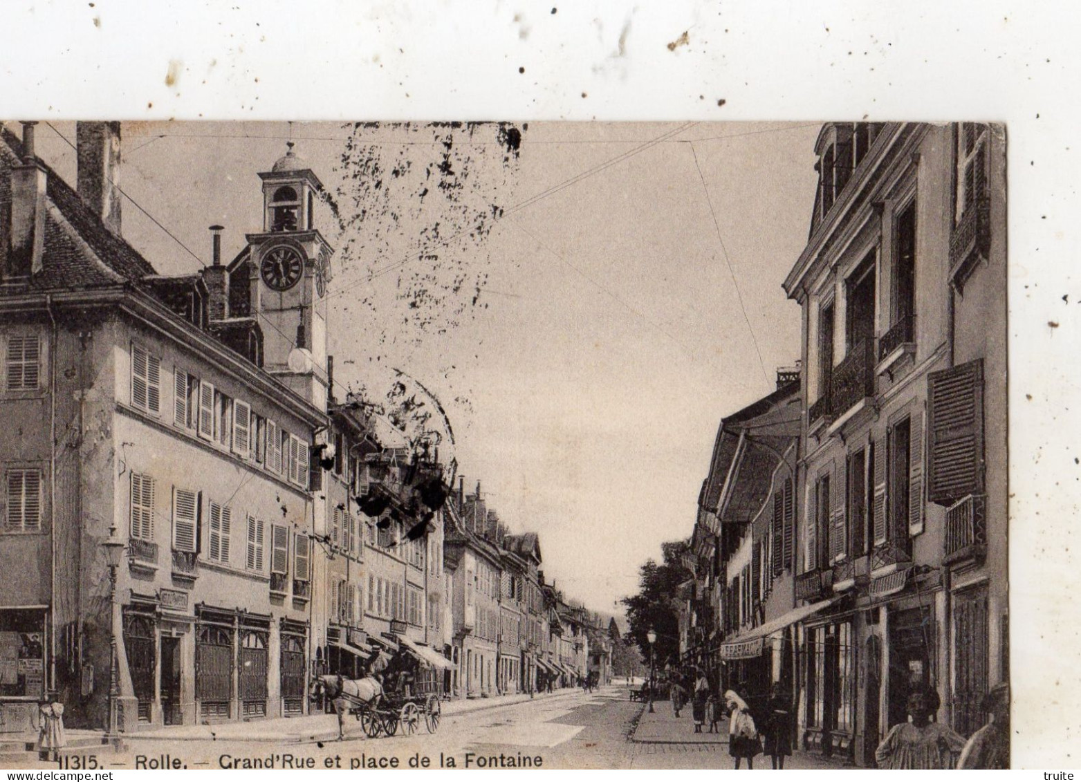 ROLLE GRAND'RUE ET PLACE DE LA FONTAINE - Rolle