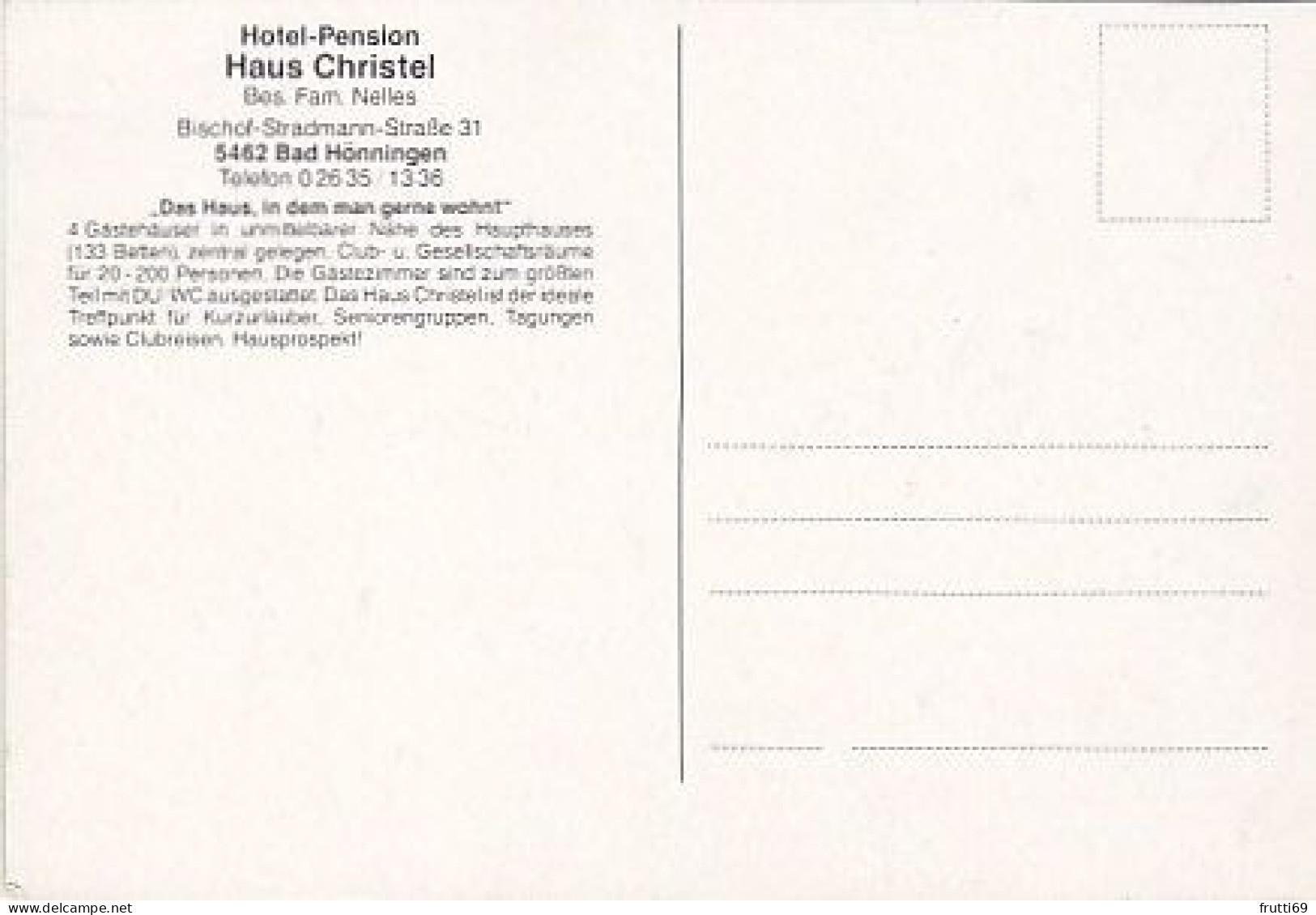 AK 177787 GERMANY - Bad Hönningen / Rhein - Hotel Pension Haus Christobal - Bad Hoenningen