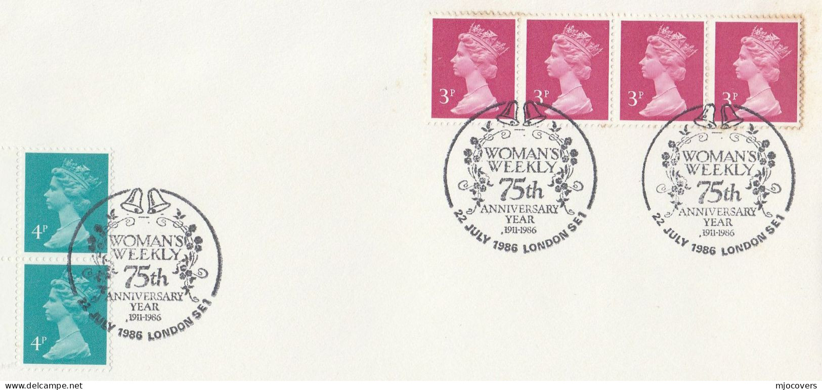 1986 WOMEN'S WEEKLY MAGAZINE Anniv EVENT Cover GB Stamps Women - Brieven En Documenten