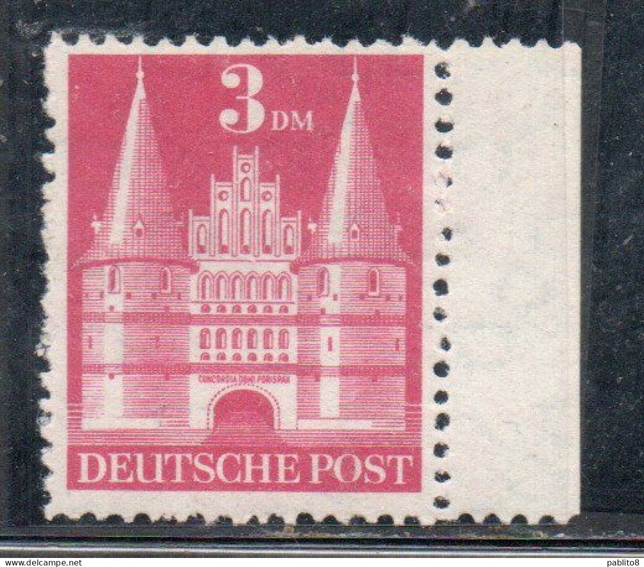 GERMANY GERMANY 1948 HOISTEN GATE LUBECK 3m MNH - Ungebraucht