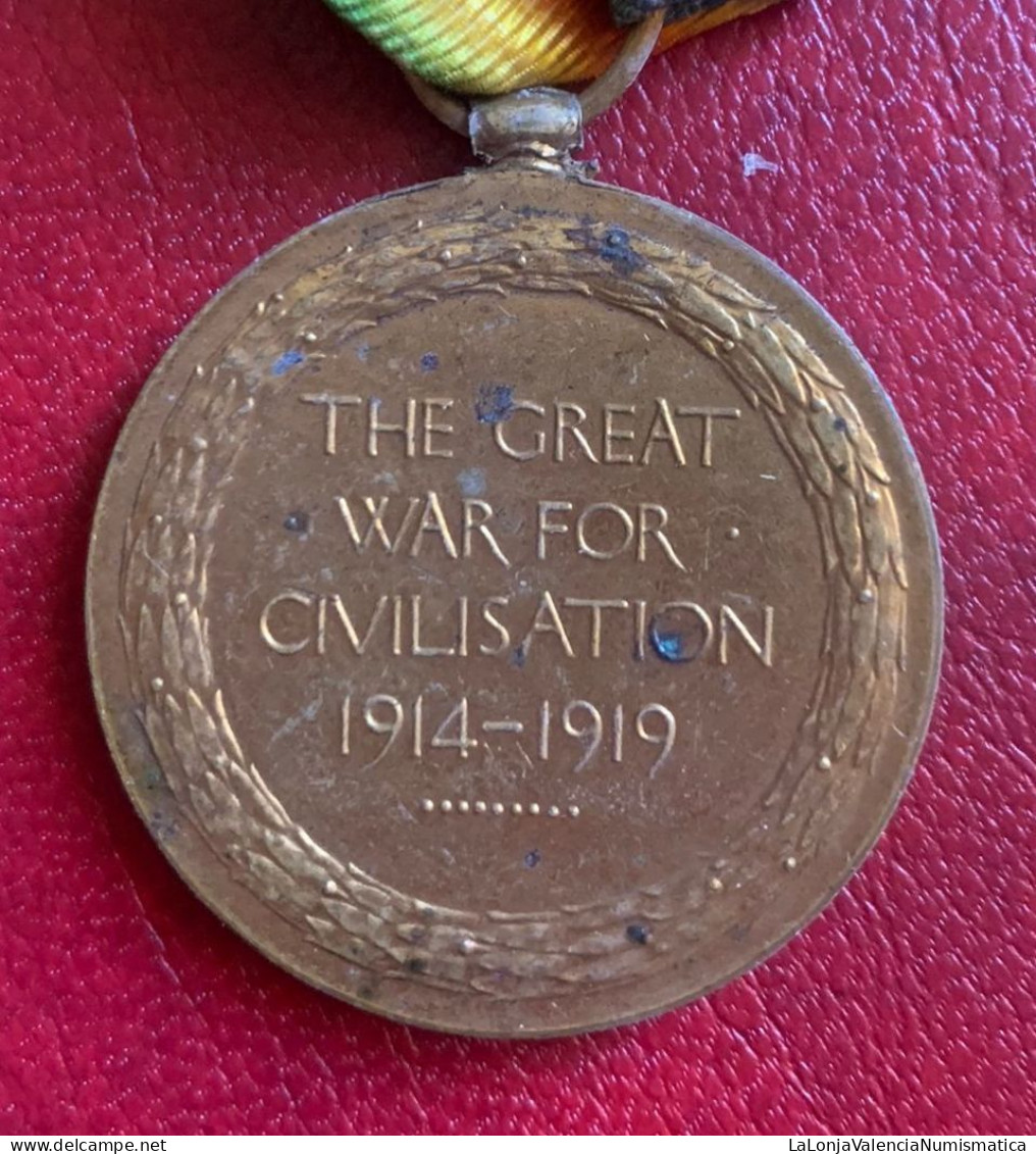 Inglaterra Medalla Interaliada 1914 - 1919 - Autres & Non Classés