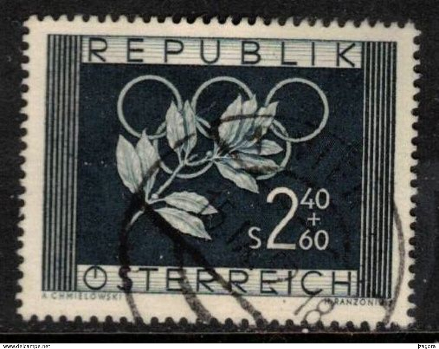 OLYMPISCHE SPIELE OLYMPIC GAMES JEUX OLYMPIQUES -  AUSTRIA ÖSTERREICH AUTRICHE 1952 MI 969 Sc B277 Yv 809 - Zomer 1952: Helsinki