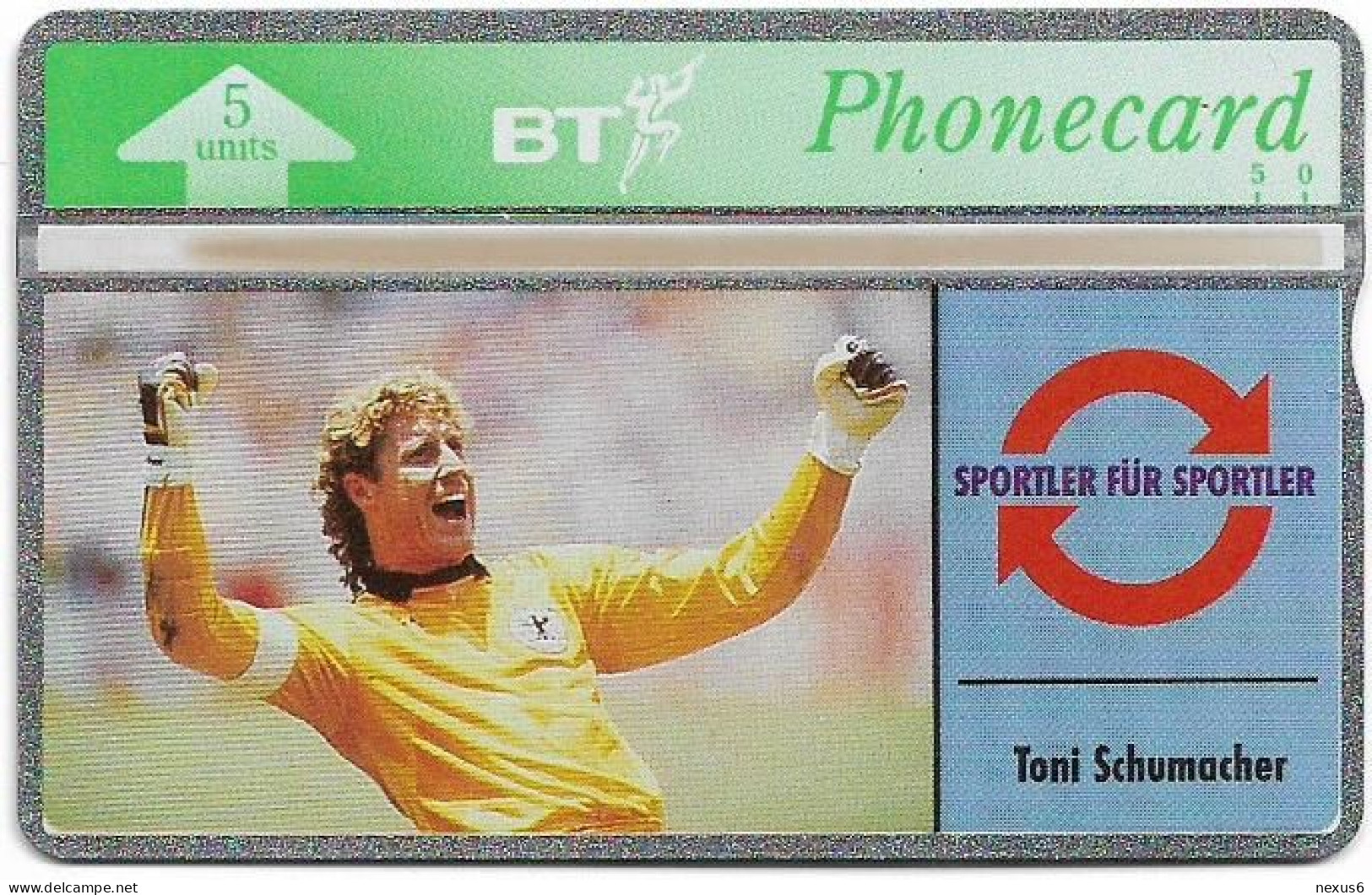 UK - BT - L&G - BTO-031 - Sports Series #2, Toni Schumacher - 324H - 1993, 5U, 5.000ex, Mint - BT Edición Extranjera