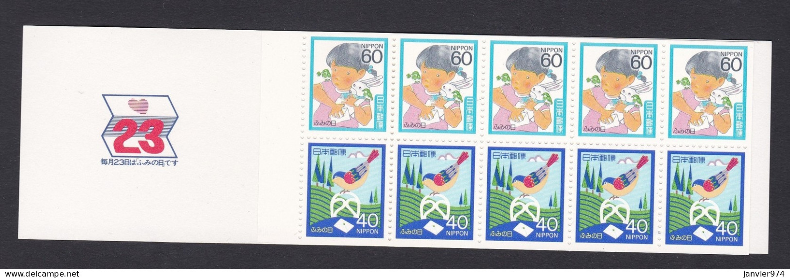 Japon 1986 , Carnet Neuf Et Complete , Oiseau Et Enfant, Voir Scan Recto Verso  - Unused Stamps