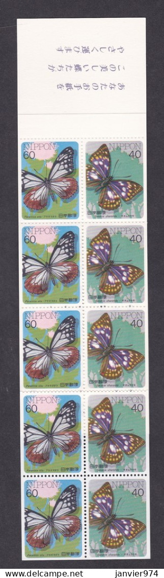 Japon 1987 , Carnet Neuf Et Complete , Papillon , Voir Scan Recto Verso  - Unused Stamps