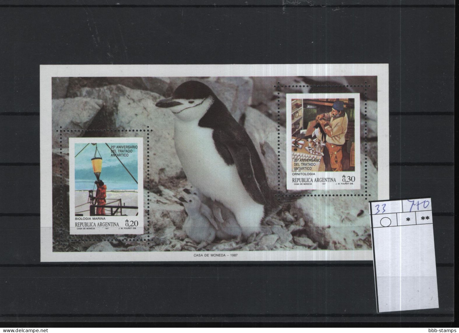 Argentinien Birds Theme Michel Cat.No. Mnh/** Sheet 33 - Hojas Bloque