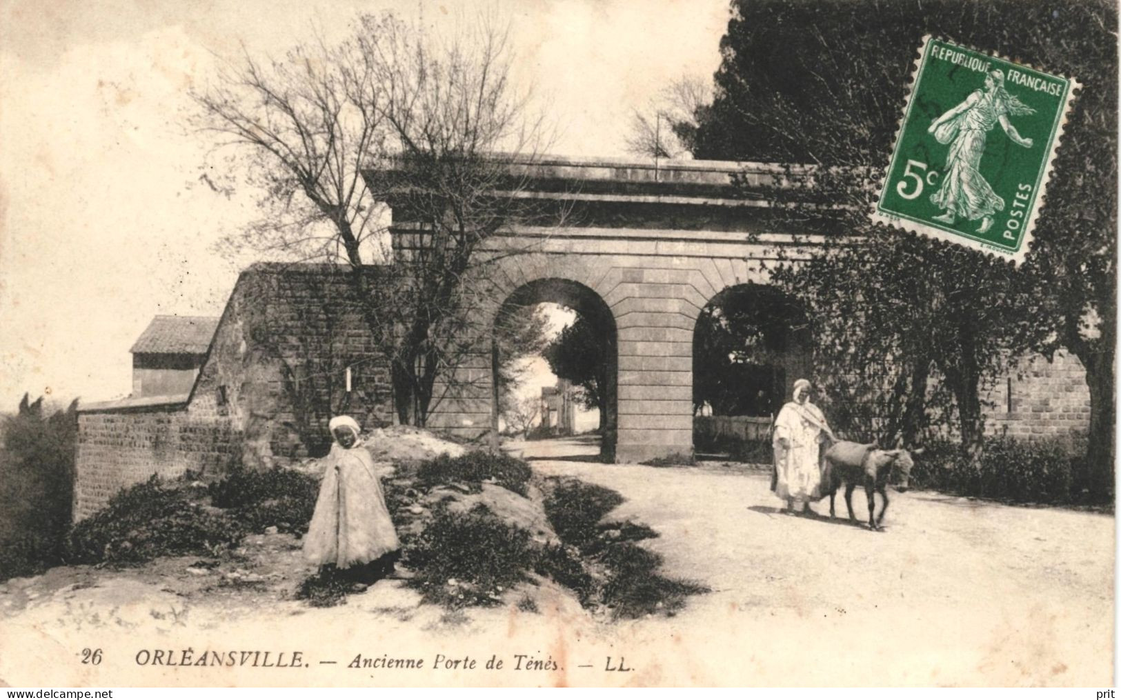 Ancienne Port De Ténès Orléansville Chlef 1912 Used Real Photo Postcard. Publisher LL Lévy Fils Et Cie Paris - Chlef (Orléansville)