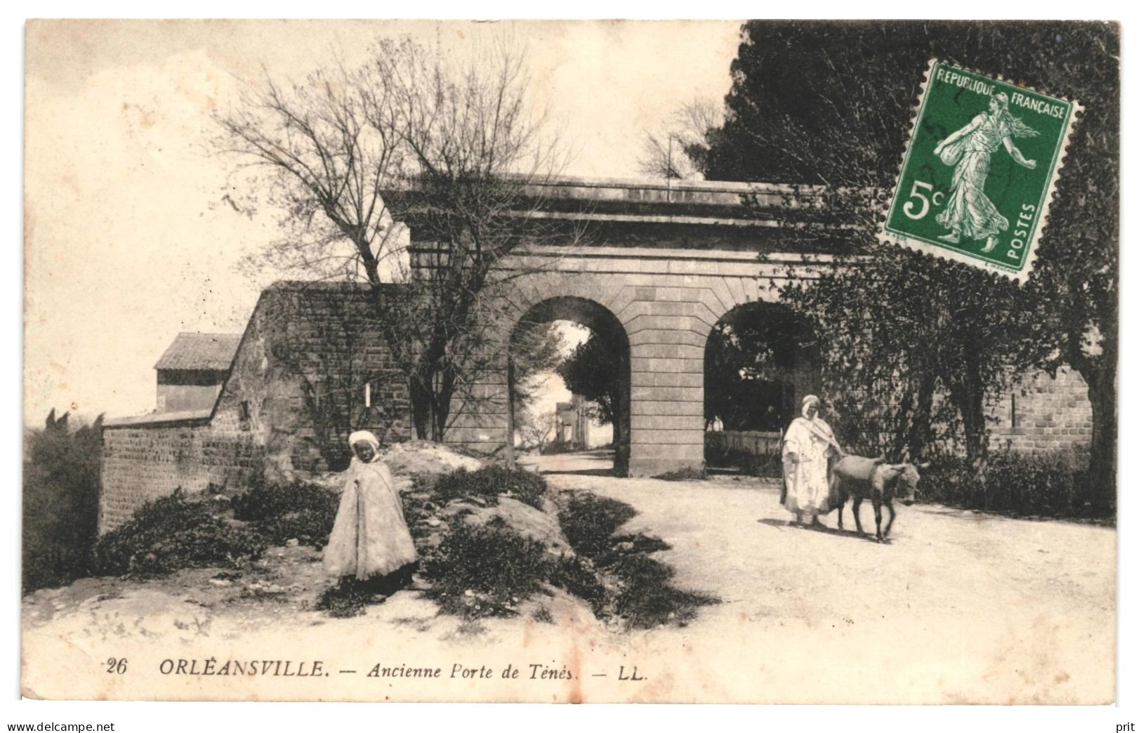 Ancienne Port De Ténès Orléansville Chlef 1912 Used Real Photo Postcard. Publisher LL Lévy Fils Et Cie Paris - Chlef (Orléansville)