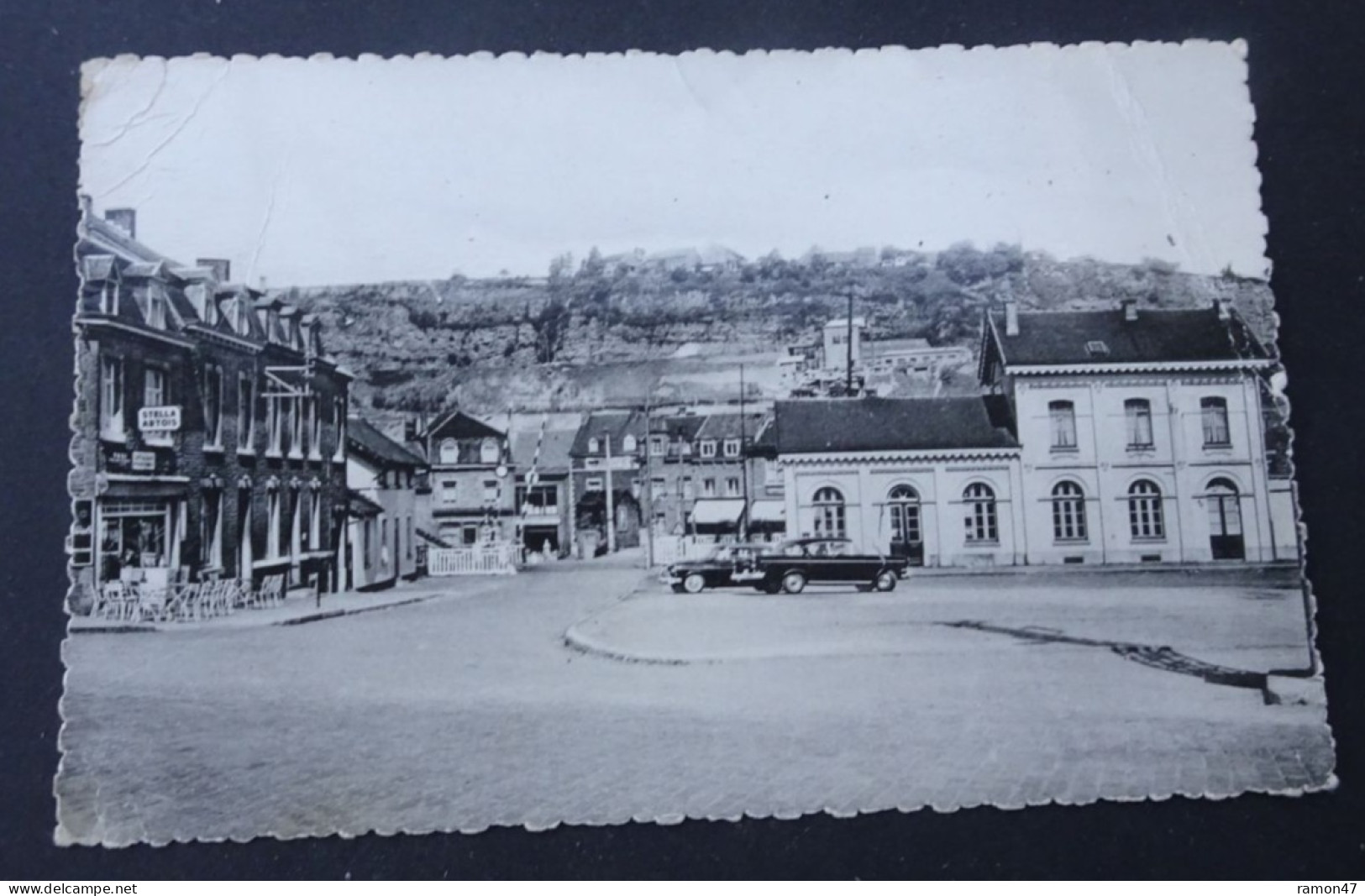 Poulseur - La Grand'Place Et La Gare - Edition Raskin-Hendrickx, Poulseur - Comblain-au-Pont