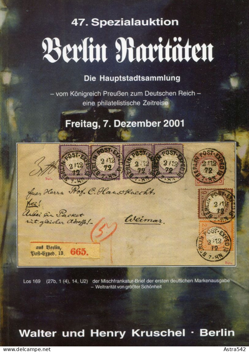 "BERLIN-RARITAETEN" 2001, Kruschel-Spezialauktionskatalog, Rd. 100 Seiten (1401) - Cataloghi Di Case D'aste