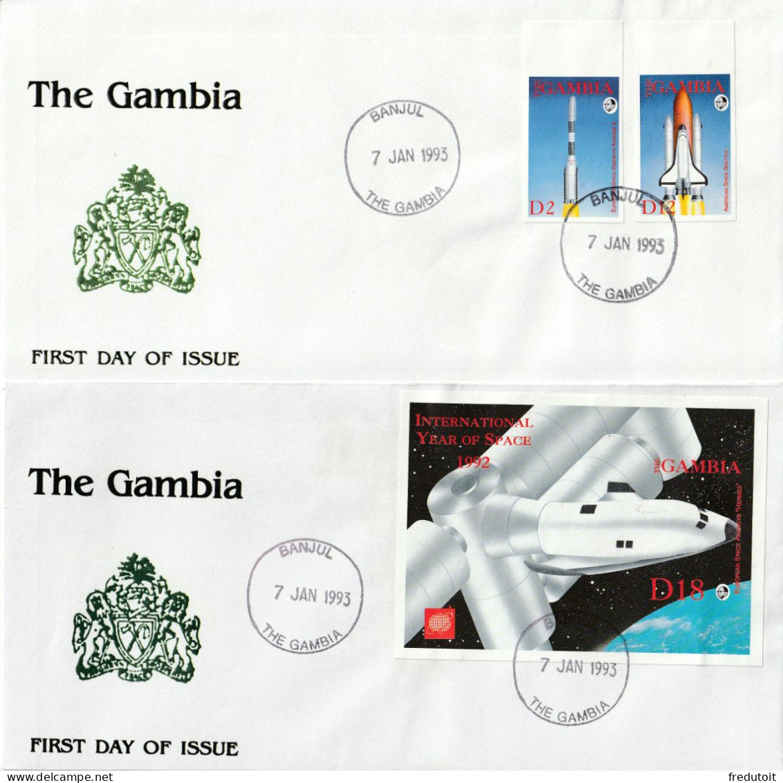 GAMBIE - FDC - "ISY'92" Année Internationale De L'espace - NON DENTELE - - Africa