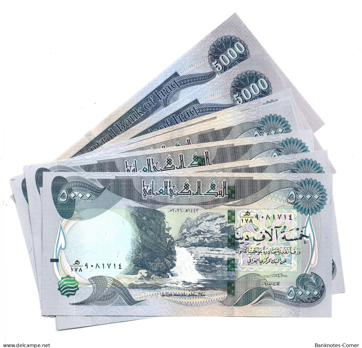 Iraq Irak 5000 Dinar X10 UNC Banknotes - Iraq