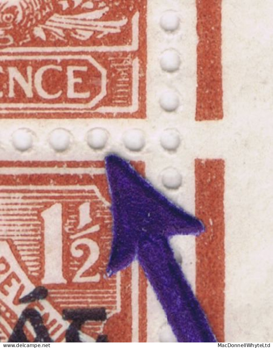 Ireland 1922-23 Thom Saorstat 3-line Ovpt On 1½d, Var. PENCF Corrected Of Row 15/12 In A Corner Block Of 24 Mint - Neufs