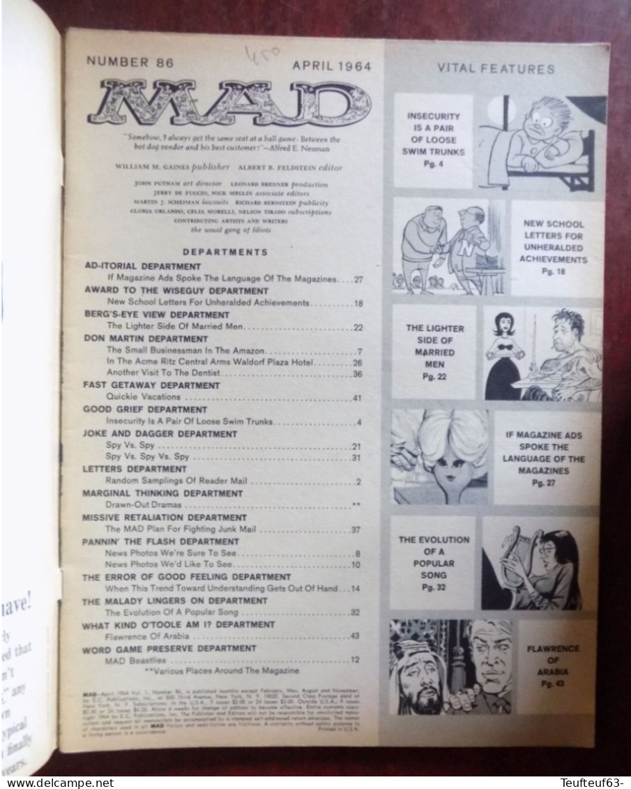 Mad Vol.1  No.86 Couv. N. Mingo - Altri Editori