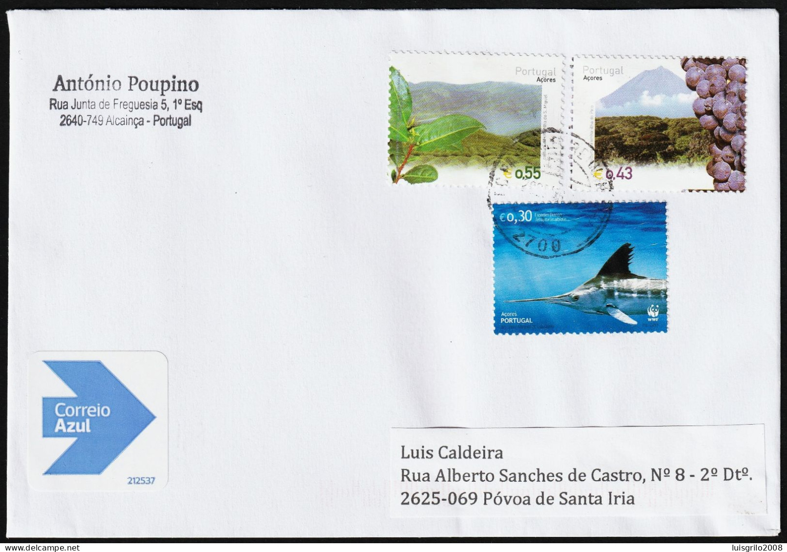 Portugal - Alcainça > Póvoa Santa Iria -|- Postmark - 2023,  Correio Azul - Storia Postale