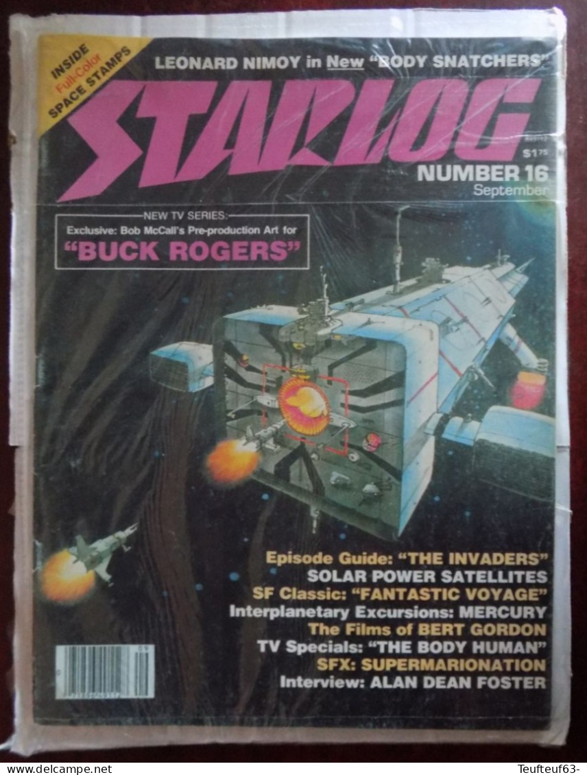 Starlog No. 16 Buck Rogers Spacecraft By Bob McCall - The Invaders - SFX - Pub Star Wars Masks - Science-Fiction