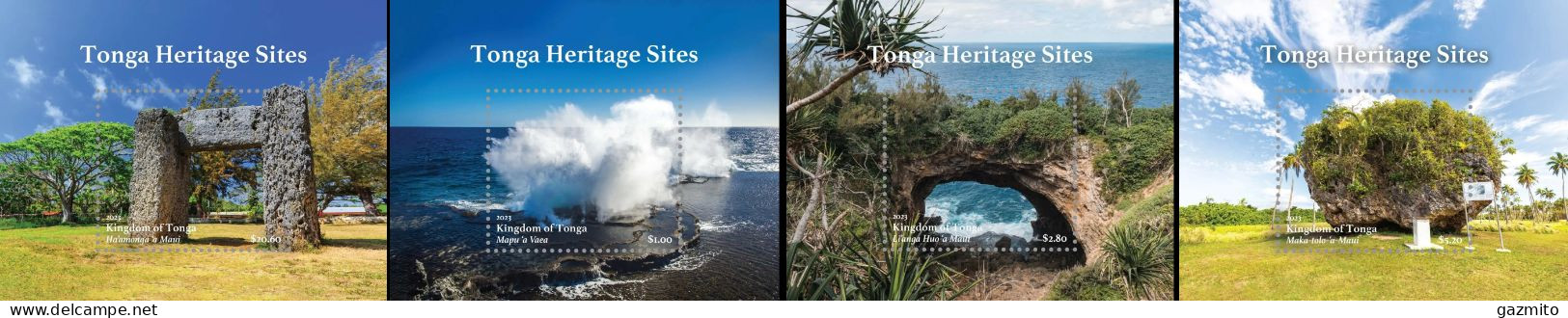Tonga 2023, Heritage Sites, Men's And Natural Architecture, 4Blocks - Archéologie