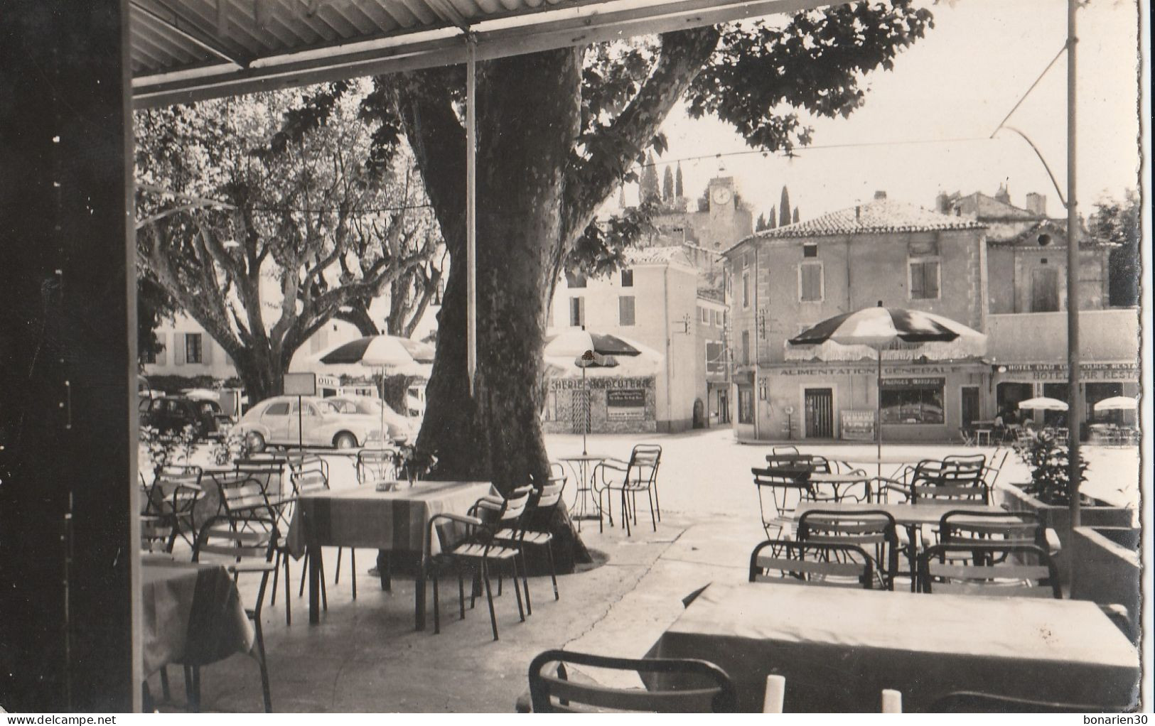 CPSM 84   MALAUCENE HOTEL DU SIECLE LES TERRASSES  AUTOS  PETIT FORMAT - Malaucene