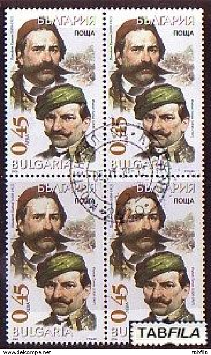 BULGARIA - 2005 - 175 Ans.de La Naissance De Panaiot Hitov Et Philip Totio - 1v Used Bl De 4 - Used Stamps