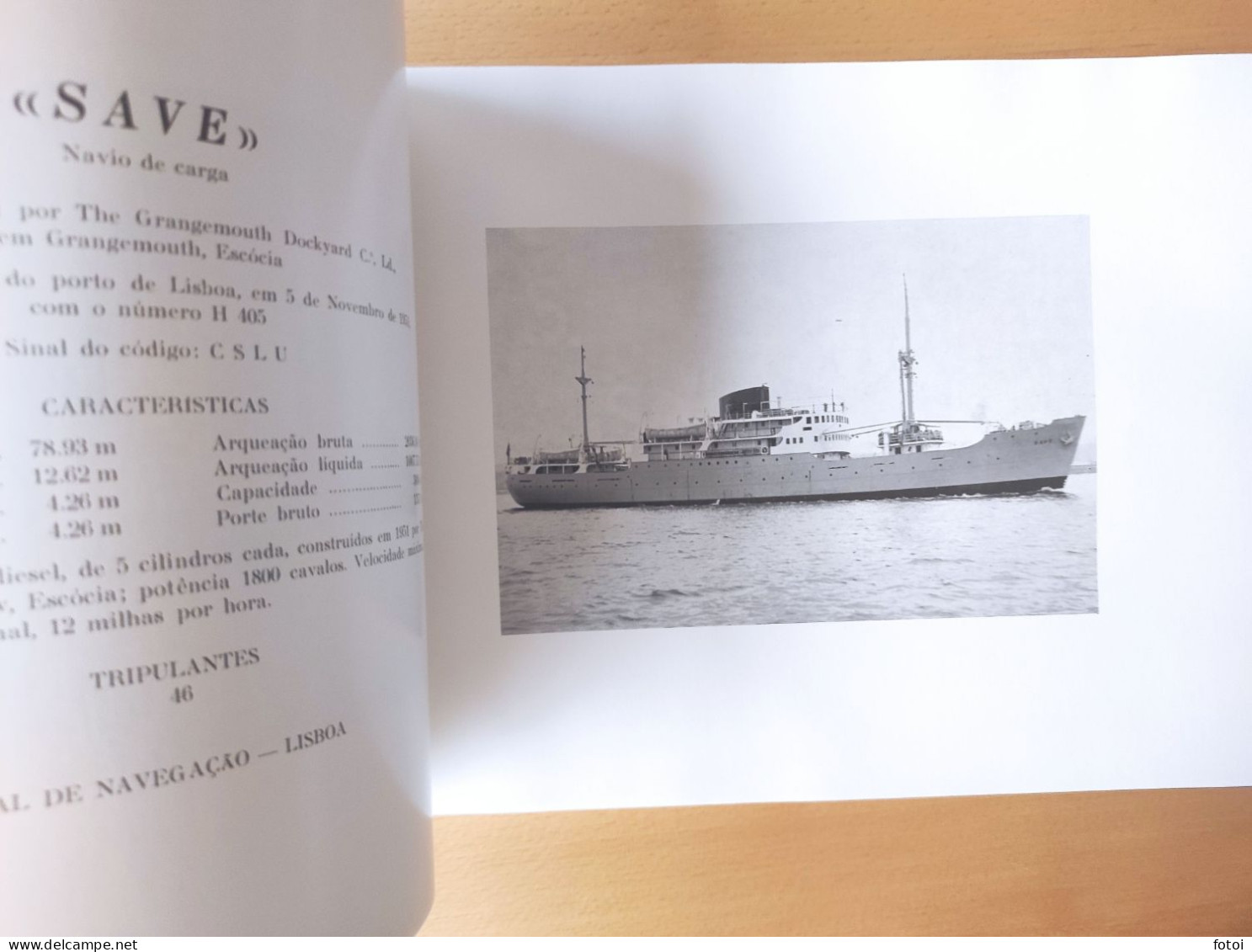 1958 CARGO SHIP VESSEL BOOK LIVRO ALBUM DOS NAVIOS DA MARINHA MERCANTE PORTUGUESA - Livres Anciens