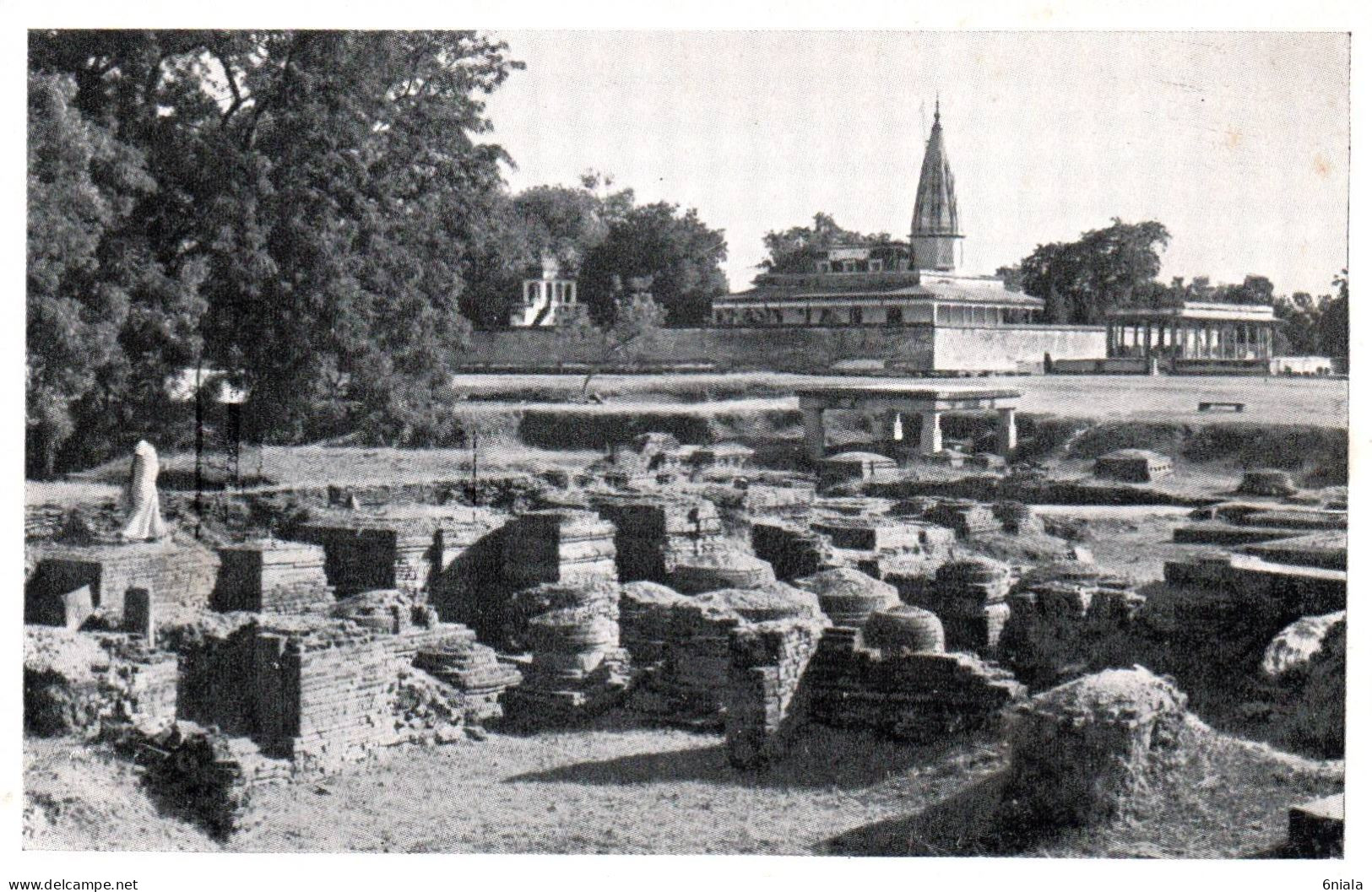 19882 SARNATH Excavated Remains  General View   ( 2 Scans) - Inde