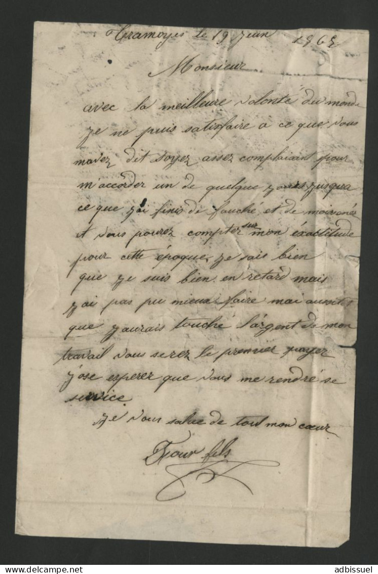 AIN Boîte Rurale D De Tramoyes N° 22 Obl. Gc + C. à D. Miribel 20/6/65 Voir Suite - 1849-1876: Klassik