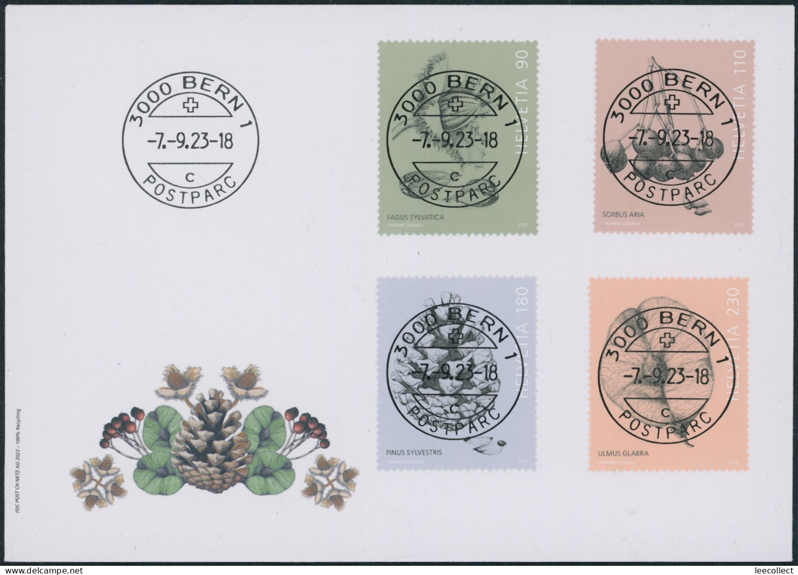 Suisse - 2023 - Baumfrüchte - Ersttagsbrief FDC ET - Ersttag Voll Stempel - Cartas & Documentos