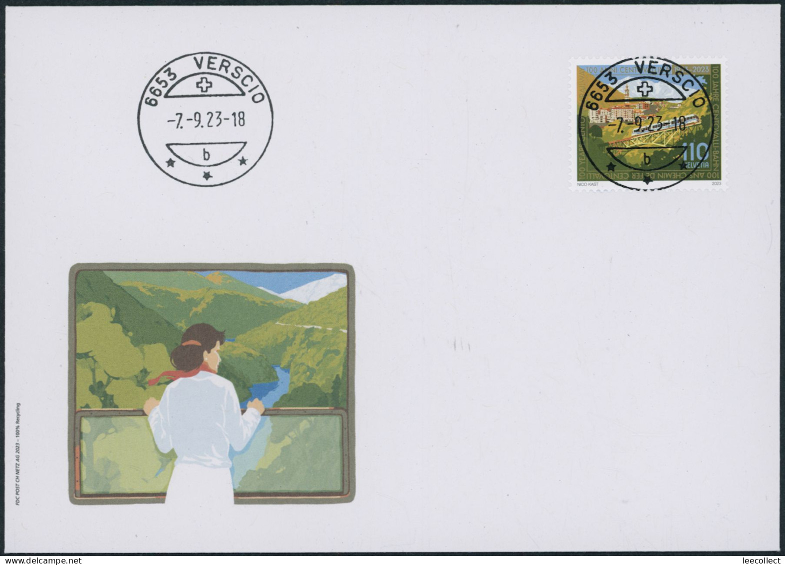 Suisse - 2023 - Centovalli Bahn - Ersttagsbrief FDC ET - Ersttag Voll Stempel - Lettres & Documents