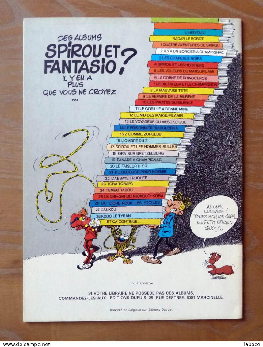 SPIROU & FANTASIO - Tembo Tabou Pub Parasol - Spirou Et Fantasio