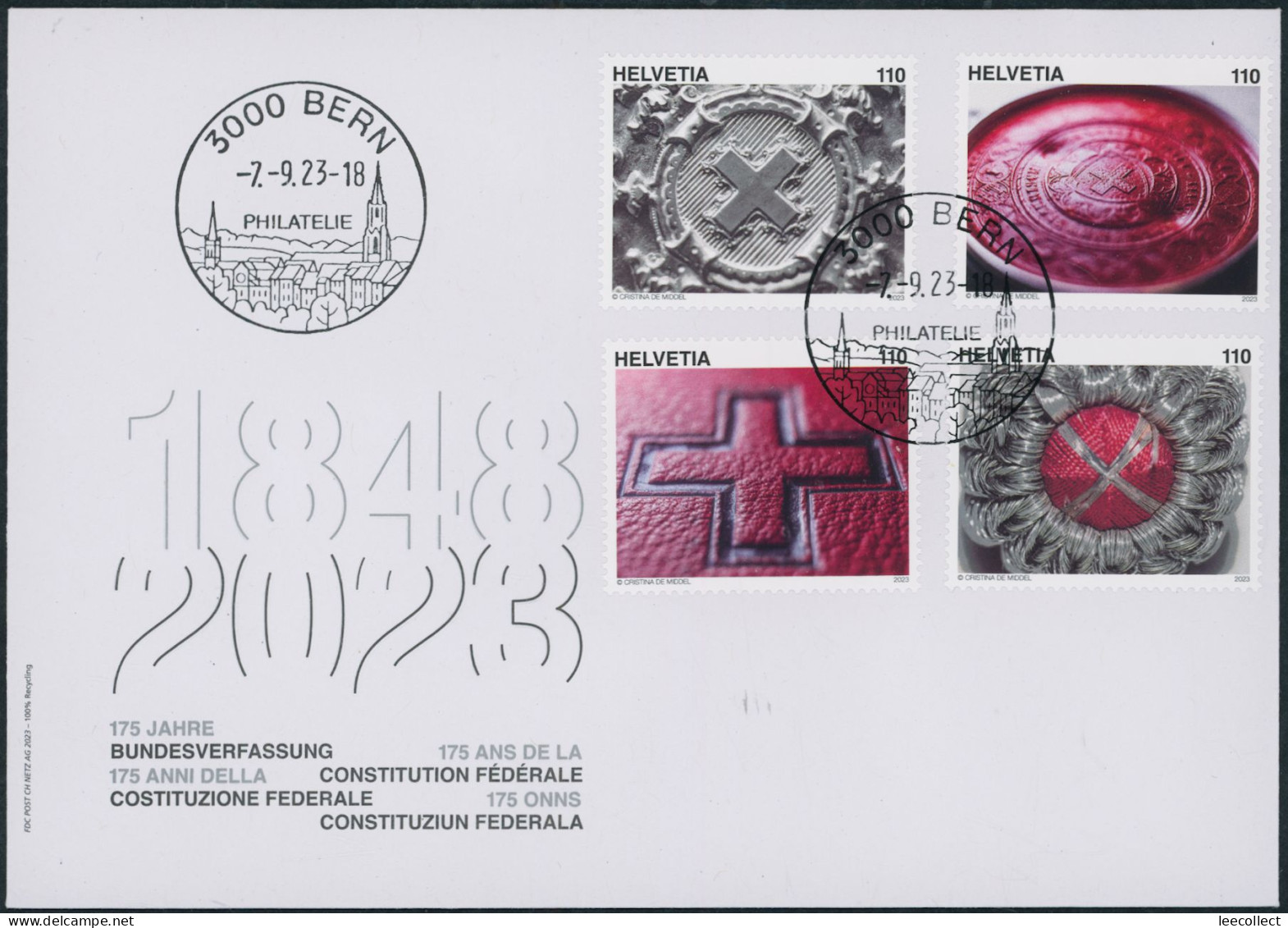 Suisse - 2023 - Bundesverfassung - Ersttagsbrief FDC ET - Cartas & Documentos