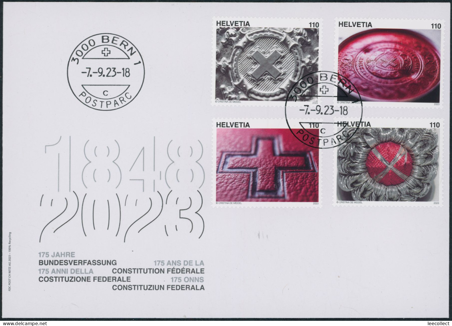 Suisse - 2023 - Bundesverfassung - Ersttagsbrief FDC ET - Covers & Documents