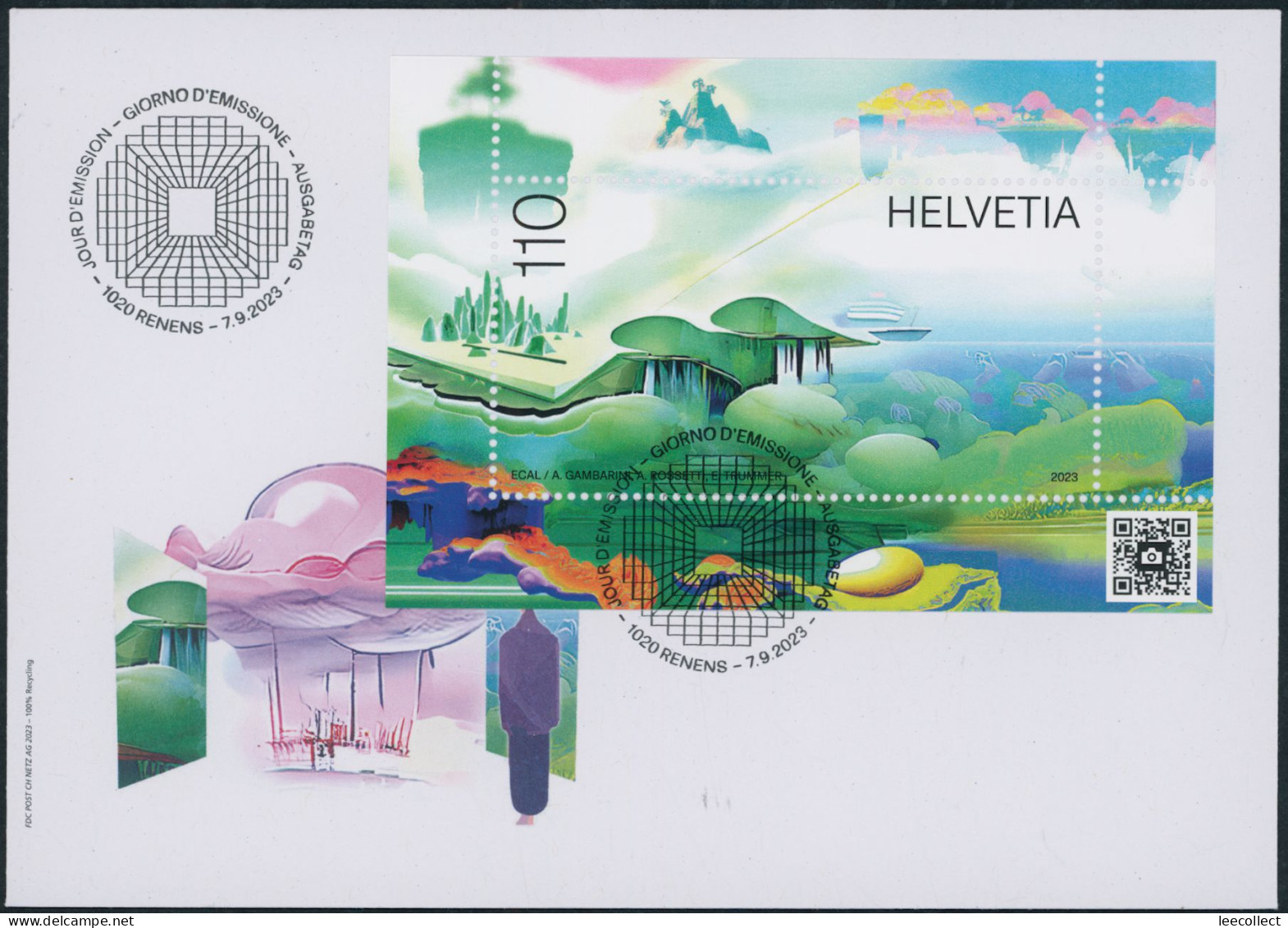 Suisse - 2023 - Metascape - Block - Ersttagsbrief FDC ET - Cartas & Documentos