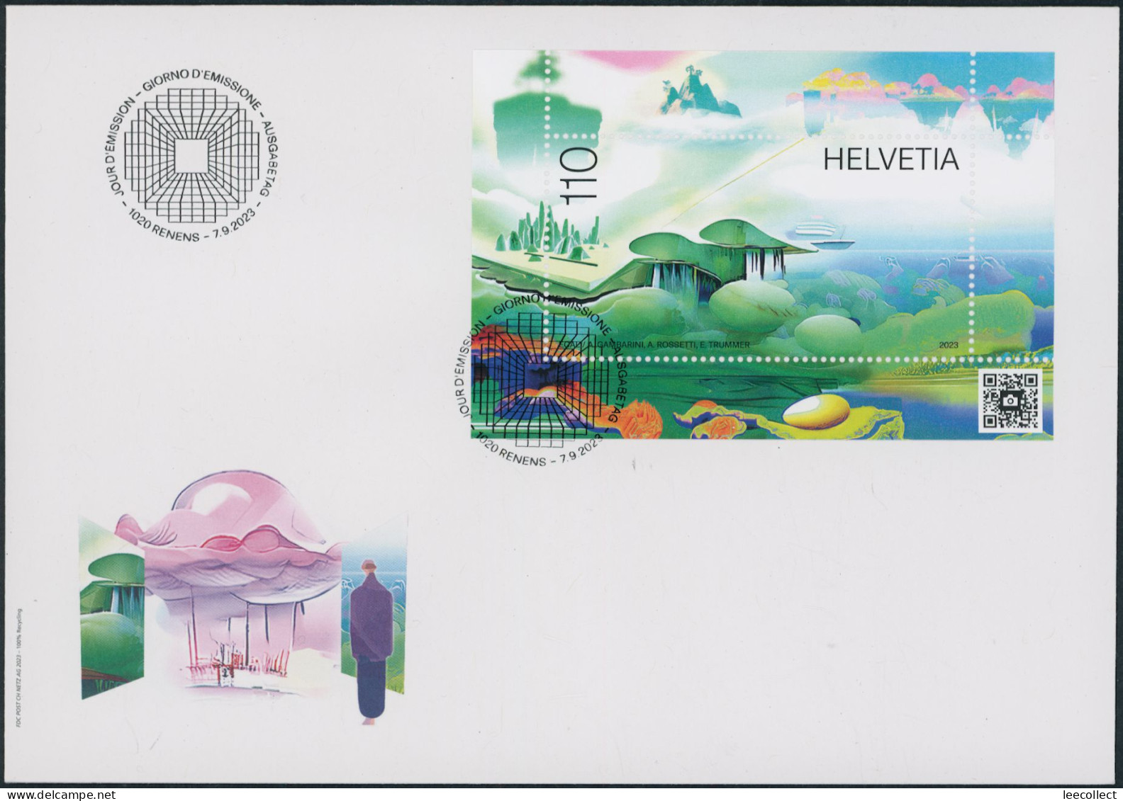 Suisse - 2023 - Metascape - Block - Ersttagsbrief FDC ET - Brieven En Documenten