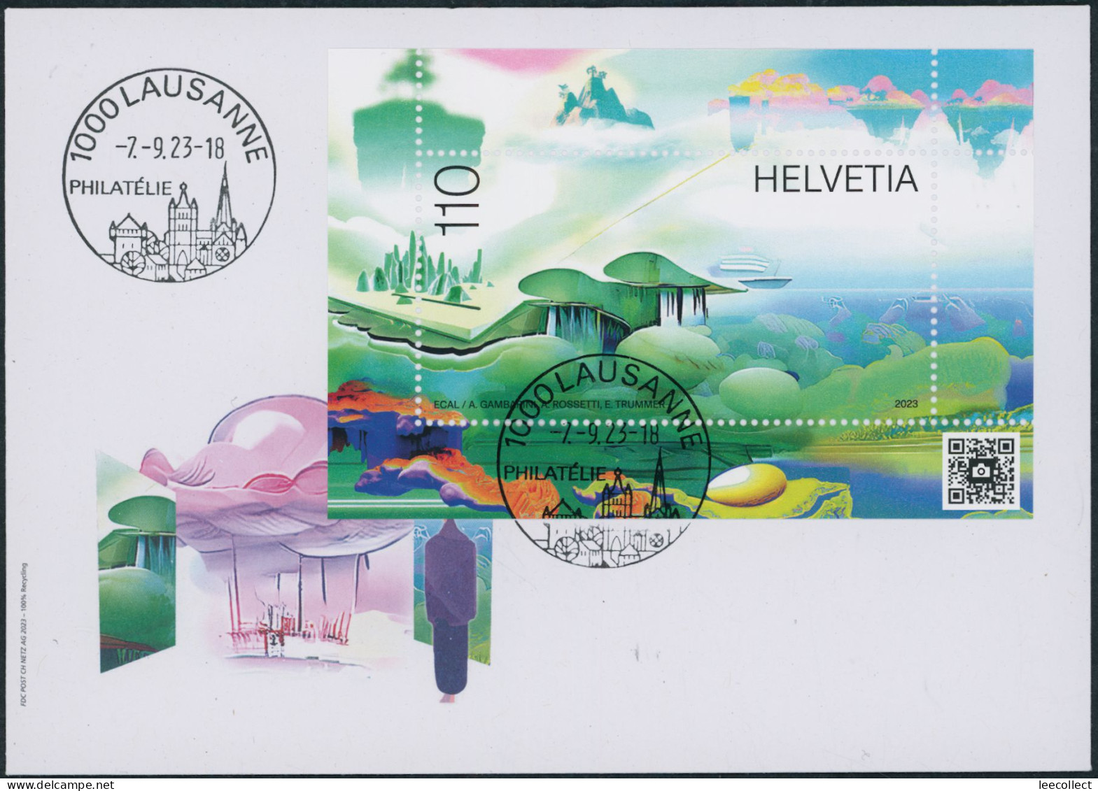 Suisse - 2023 - Metascape - Block - Ersttagsbrief FDC ET - Brieven En Documenten