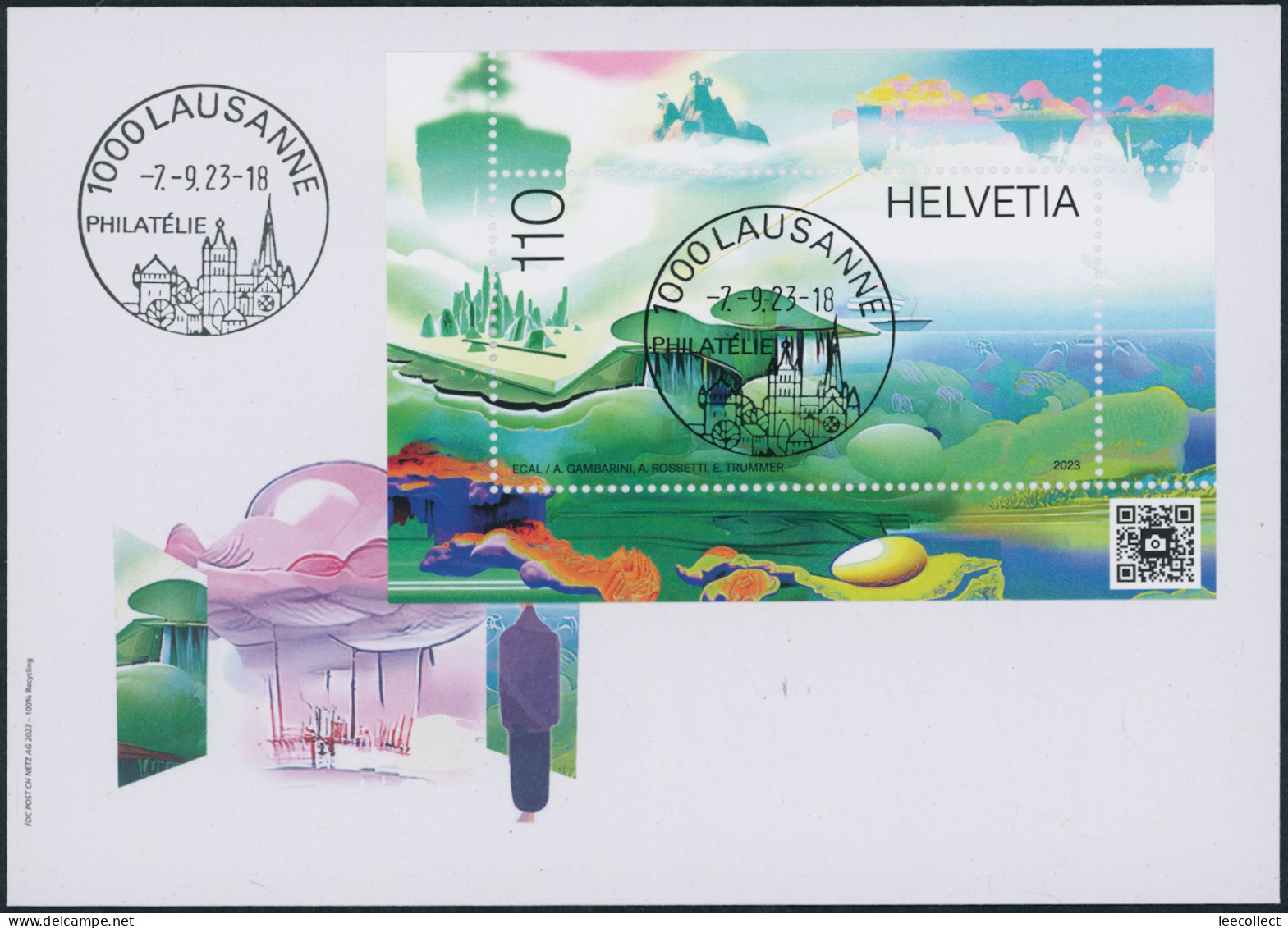 Suisse - 2023 - Metascape - Block - Ersttagsbrief FDC ET - Ersttag Voll Stempel - Briefe U. Dokumente