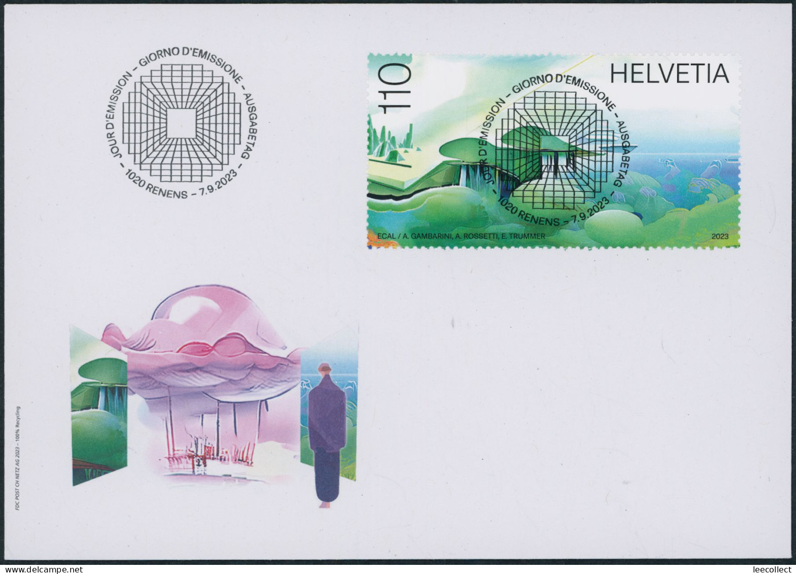 Suisse - 2023 - Metascape - Blockausschnitt - Ersttagsbrief FDC ET - Ersttag Voll Stempel - Covers & Documents