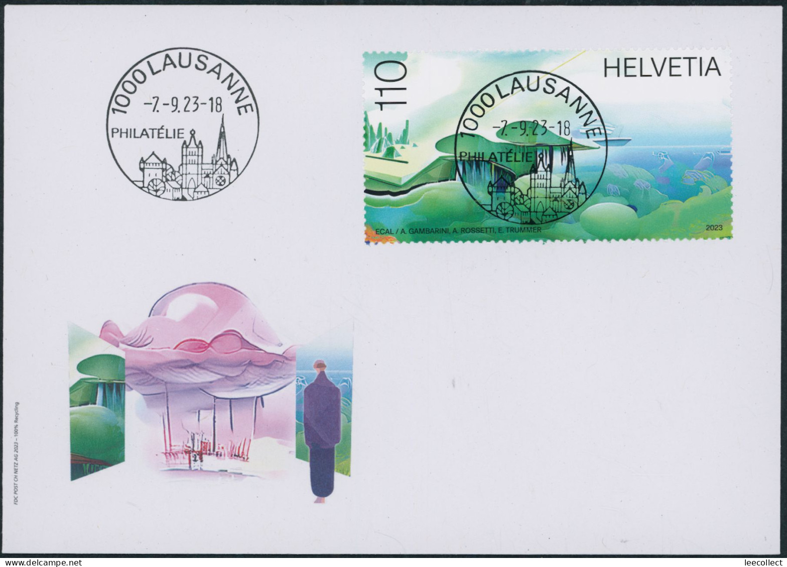 Suisse - 2023 - Metascape - Blockausschnitt - Ersttagsbrief FDC ET - Ersttag Voll Stempel - Cartas & Documentos