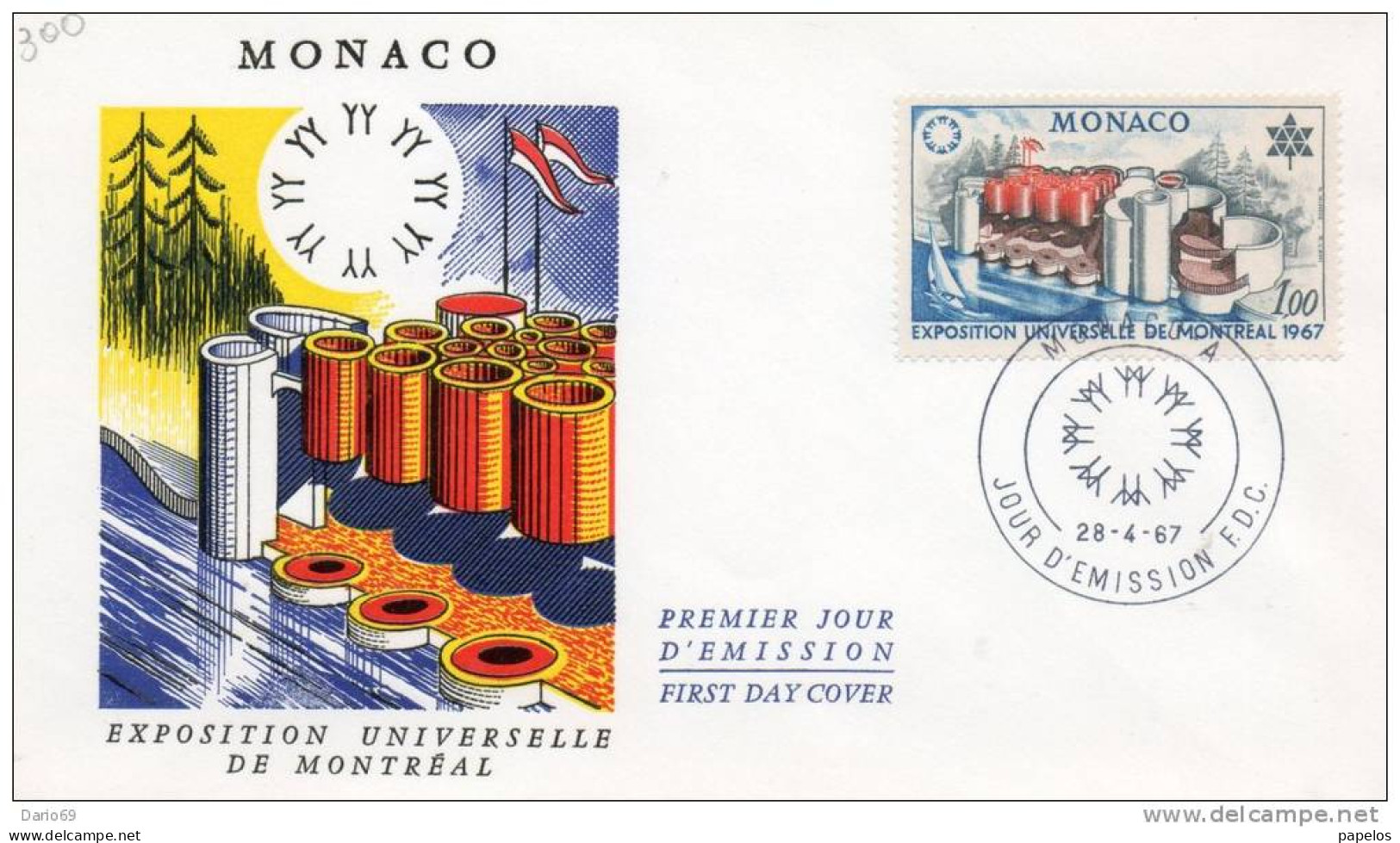 1967 LETTERA ILLUSTRATA E AFFR. CON IL N° 787 - Poststempel