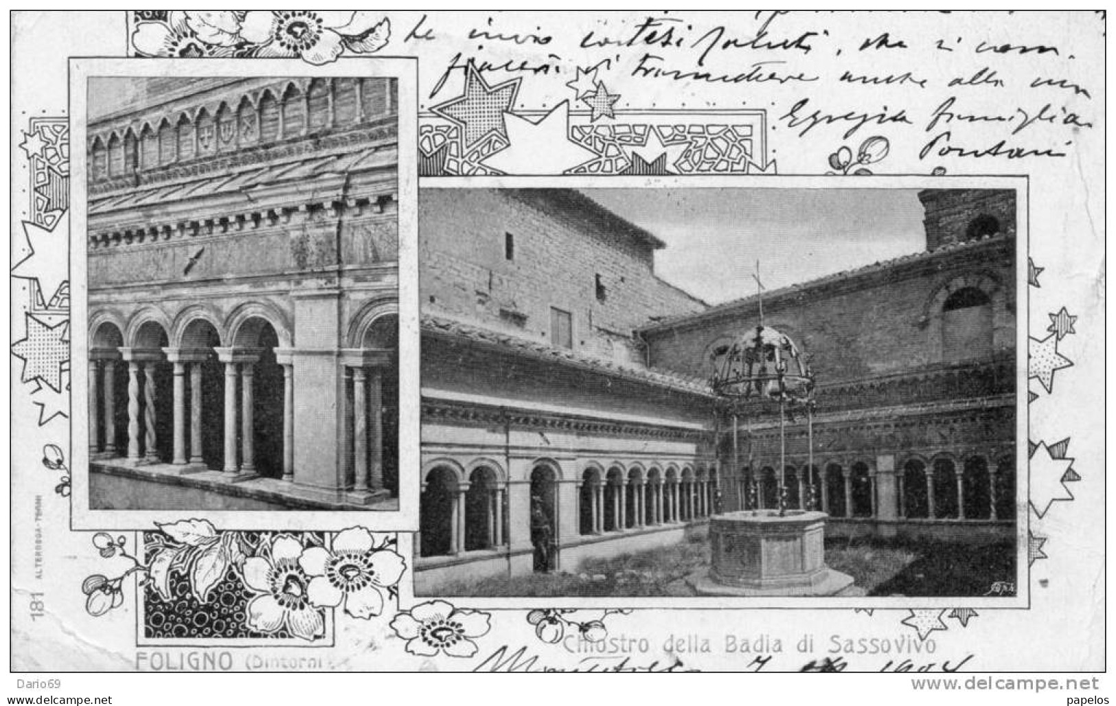 1904  CARTOLINA FOLIGNO CON ANNULLO MONTEFALCO - Foligno