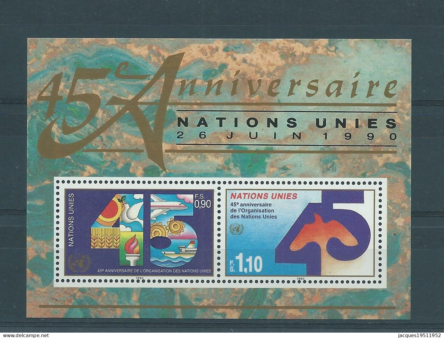 NE - Nations Unis - Comité De Genève ** - Bloc N° 6 - Blocks & Kleinbögen