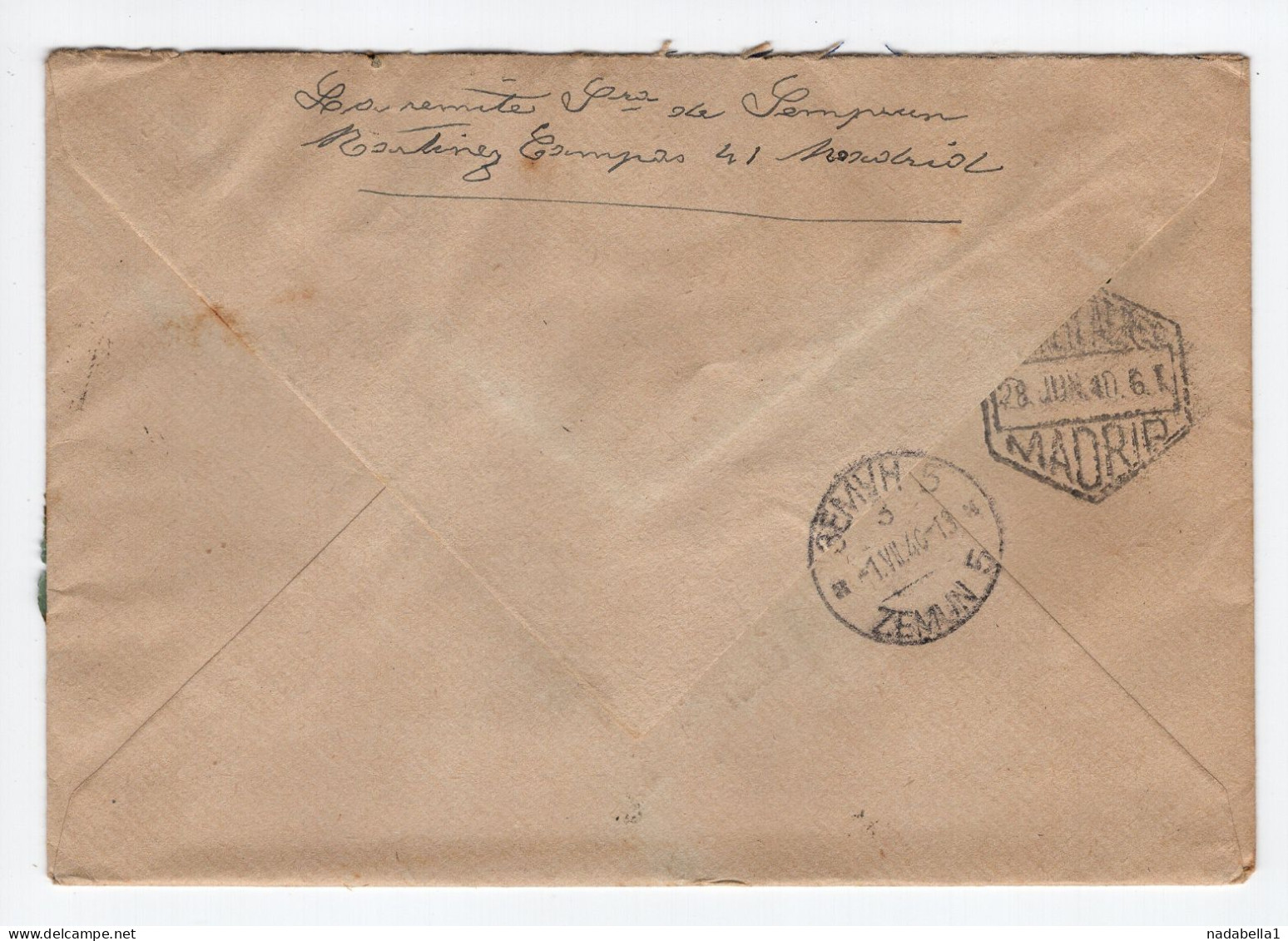1940. SPAIN,MADRID,AIRMAIL COVER TO YUGOSLAVIA,BELGRADE - Cartas & Documentos